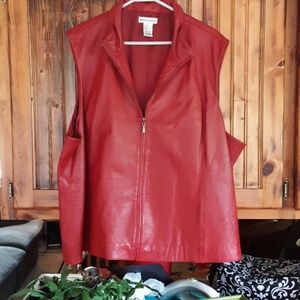 Draper's and Damon's Womens Leather Vest Size 3XL